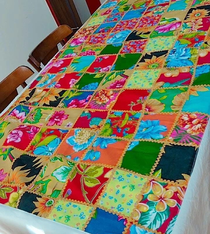 toalha de mesa patchwork 2.00x1.60